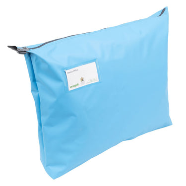 Single Seam Mail Bag with Gusset CG6 Button Light Blue